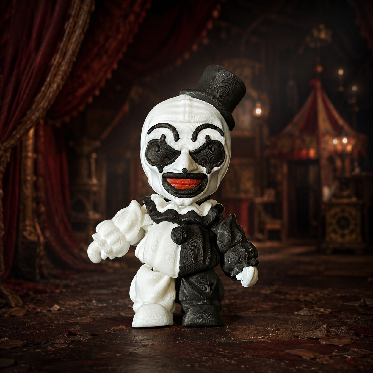 Art the Clown Black & White 3D-Printed Figure