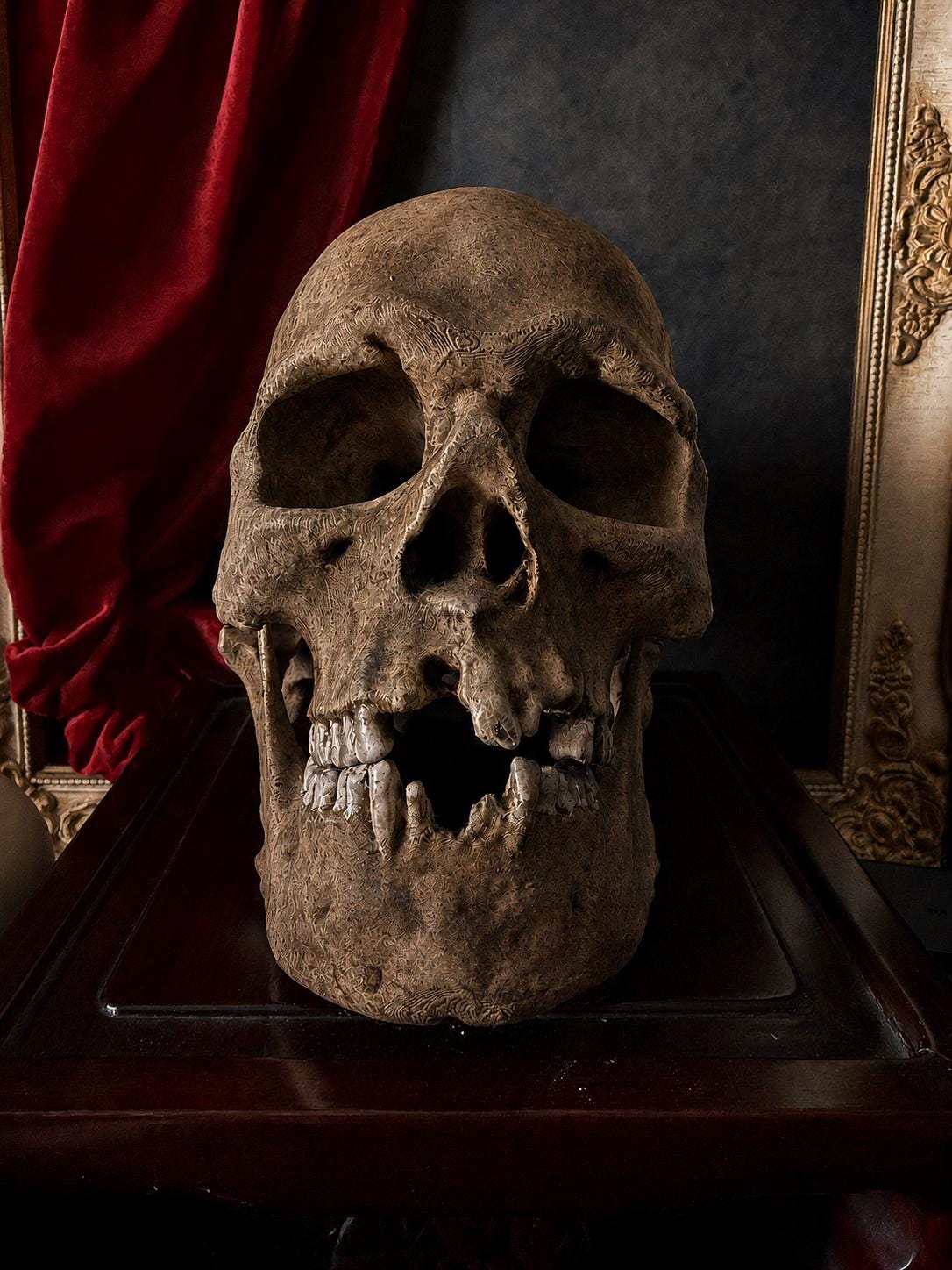 Human Skull Replica | Real Skull 3D Scan | Anatomical Specimen Display | Gothic Decor | Dark Academia Curiosity Catacombes