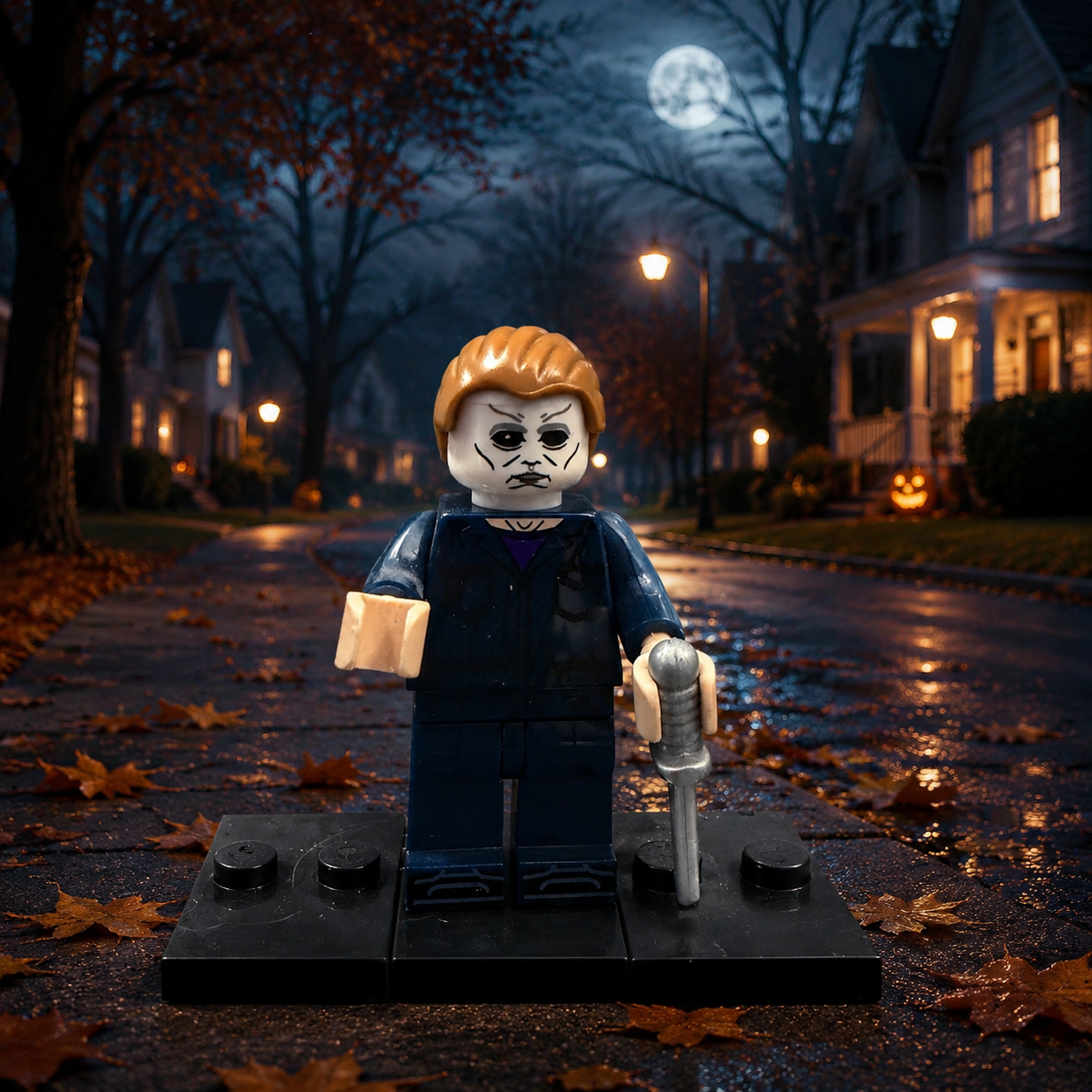Michael Myers Knife Variant Horror Brick Minifigure
