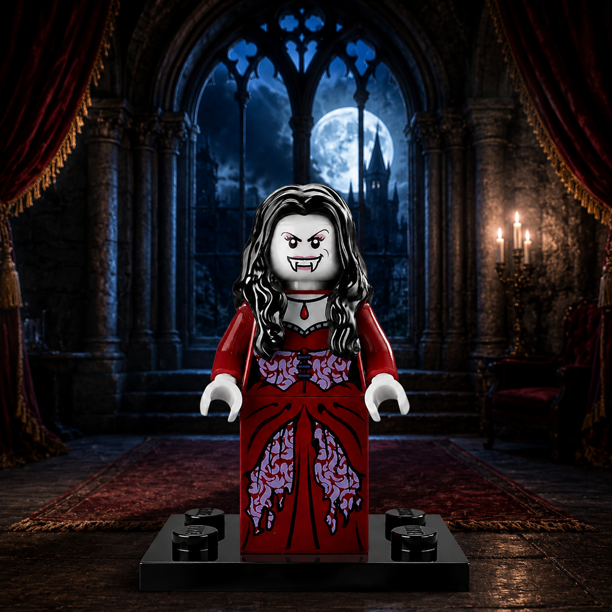 Dracula's Bride Classic Monsters brick minifigure
