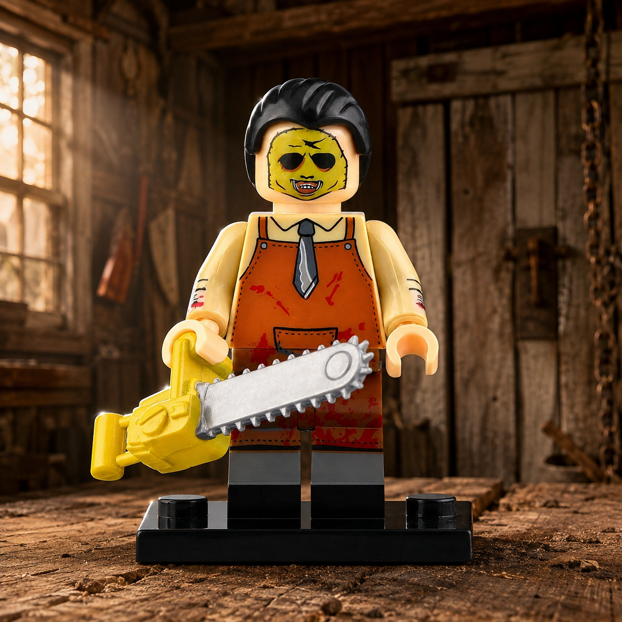 Leatherface Horror Brick Minifigure