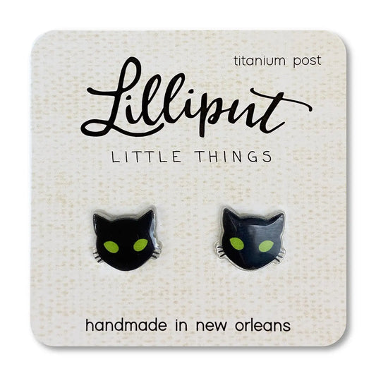 Black Cat Lilliput Little Things stud earrings