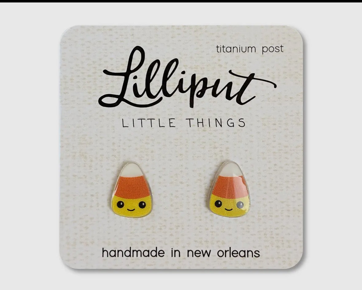 Candy Corn Lilliput Little Things stud earrings