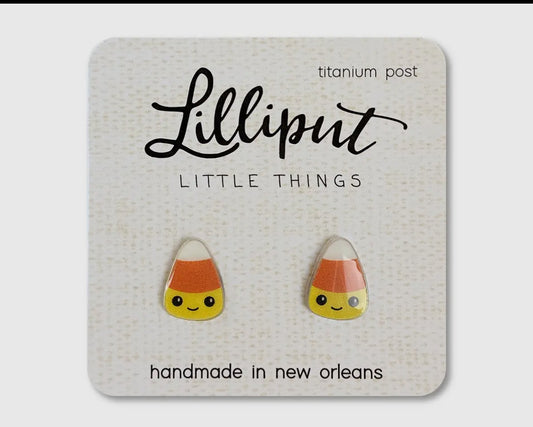 Candy Corn Lilliput Little Things stud earrings