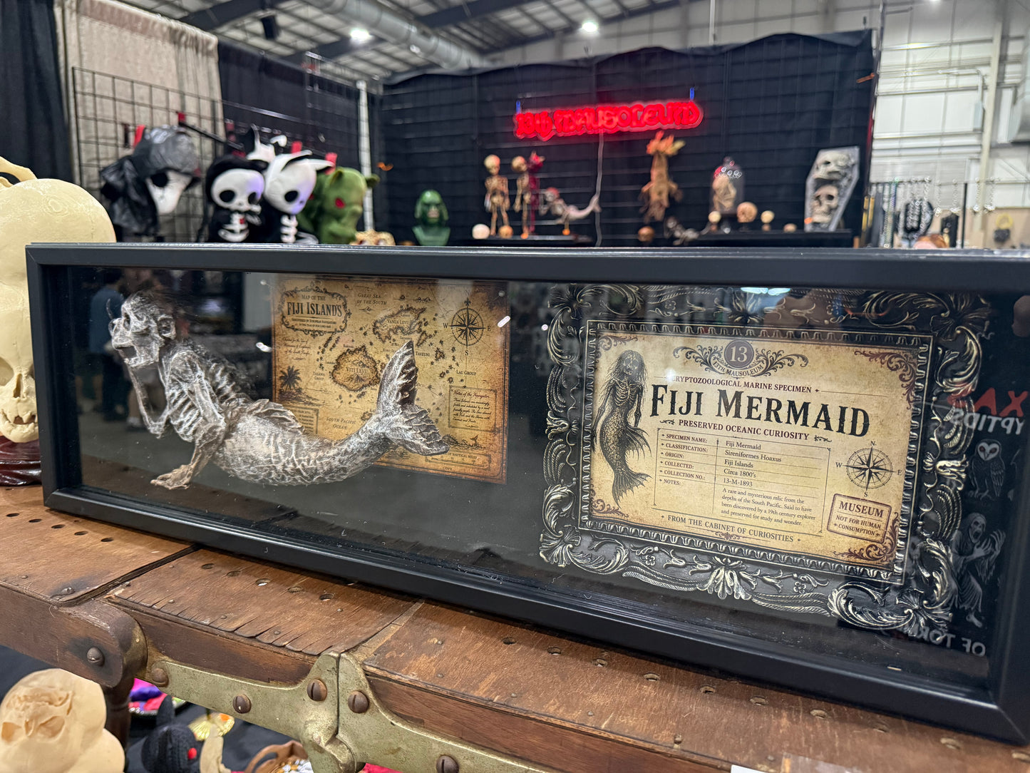 Fiji Mermaid Gaff – Handmade Sideshow Oddity Large Shadowbox