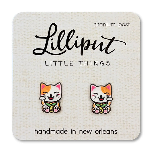 Lucky Cat Lilliput Little Things stud earrings