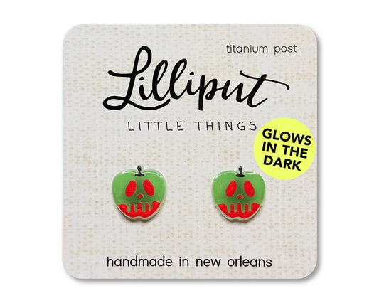 Poison Apple Glow in the Dark Lilliput Little Things stud earrings