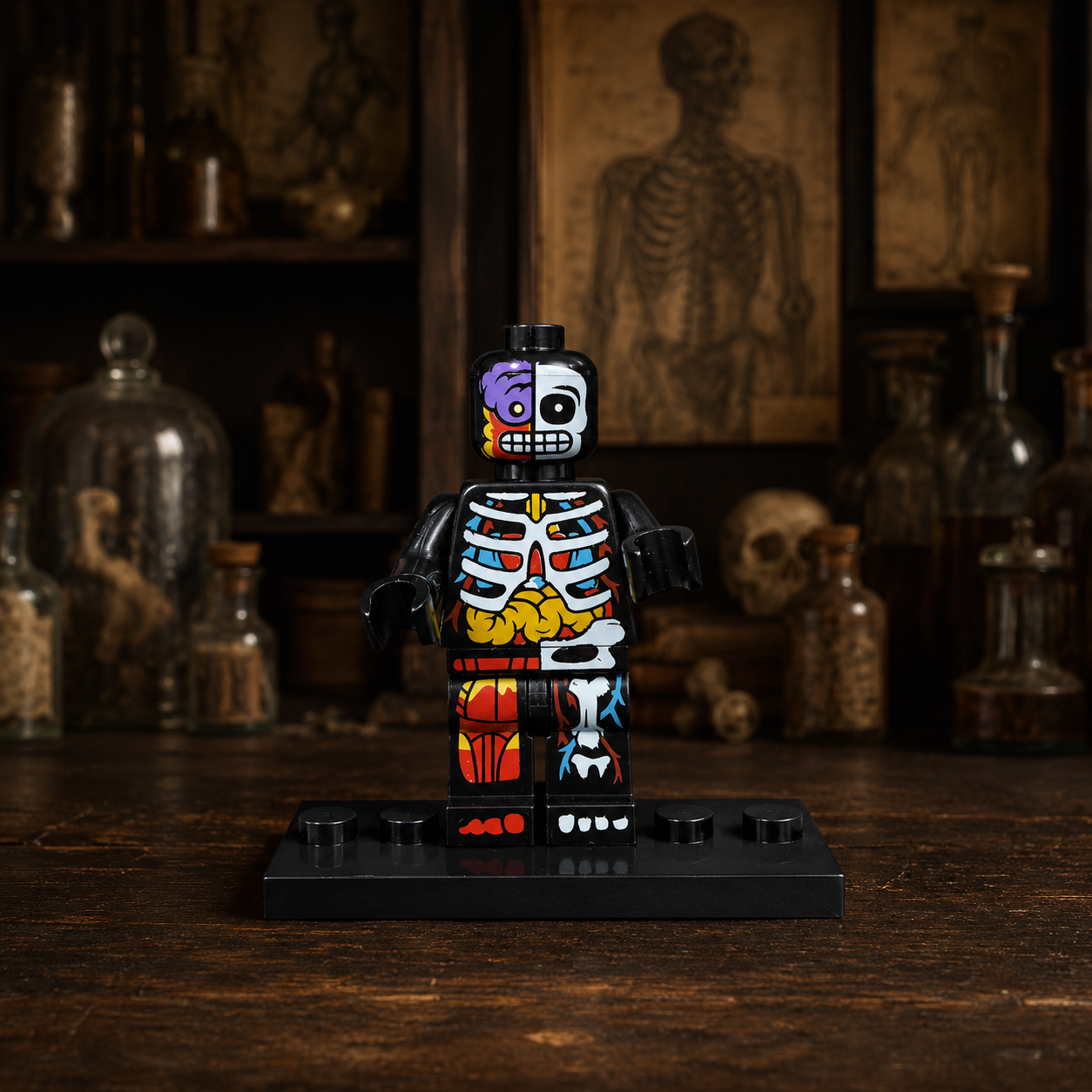 Anatomical Skeleton Horror Brick Minifigure