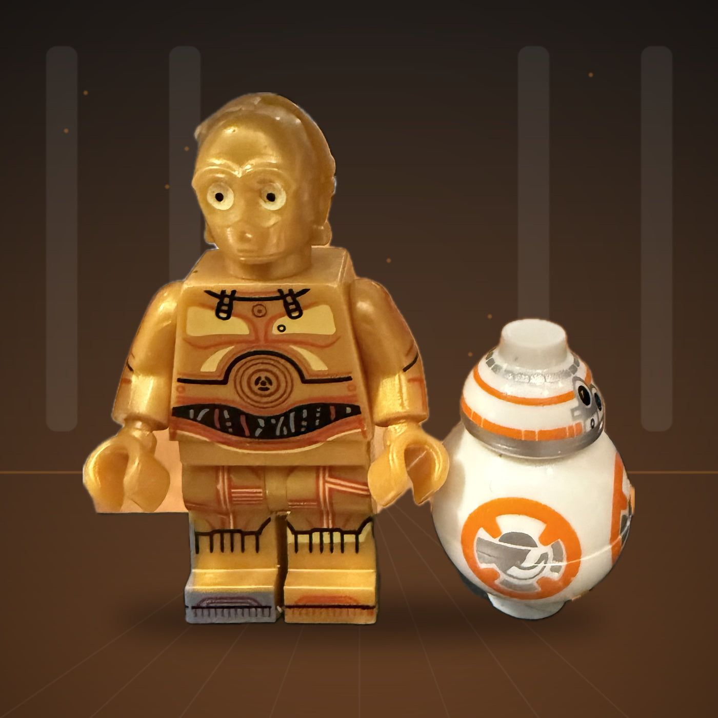 C-3PO with BB-8 Brick Figures