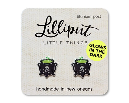Cauldron Glow in the Dark Lilliput Little Things stud earrings