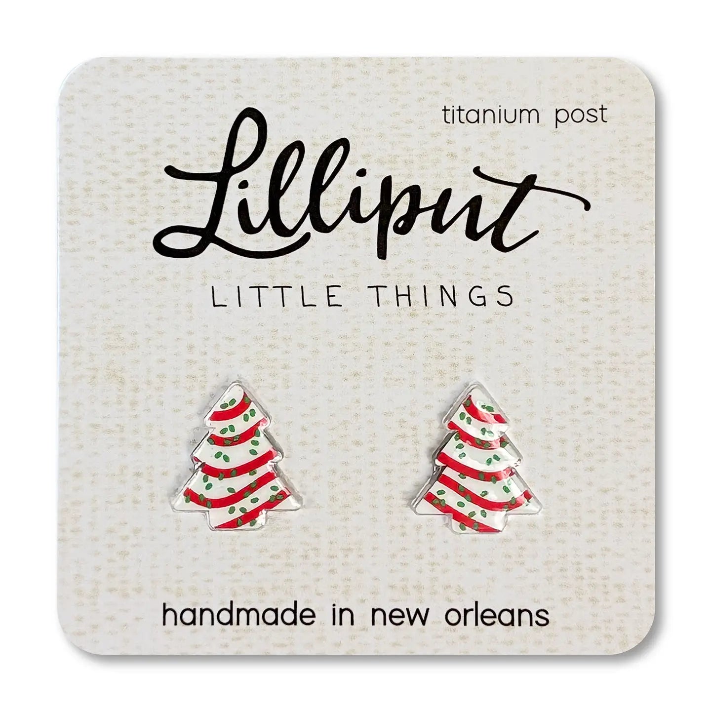 Christmas Cakes Lilliput Little Things stud earrings