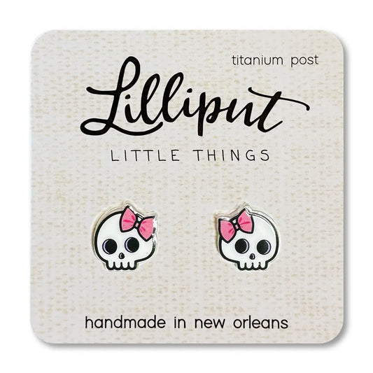 Cute Skull Lilliput Little Things stud earrings