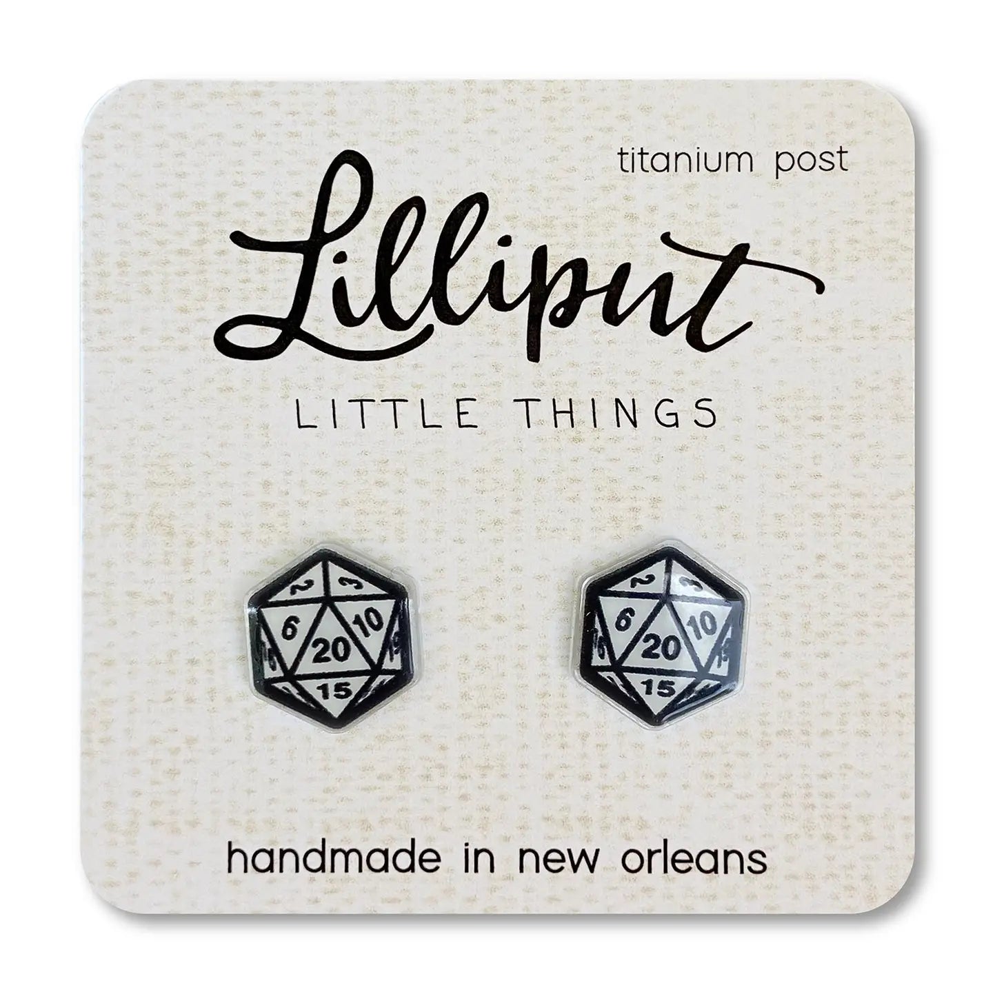 D&D Dice Lilliput Little Things stud earrings