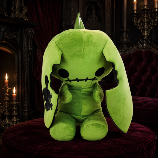 Green Naughty Bunny Stuffed Backpack