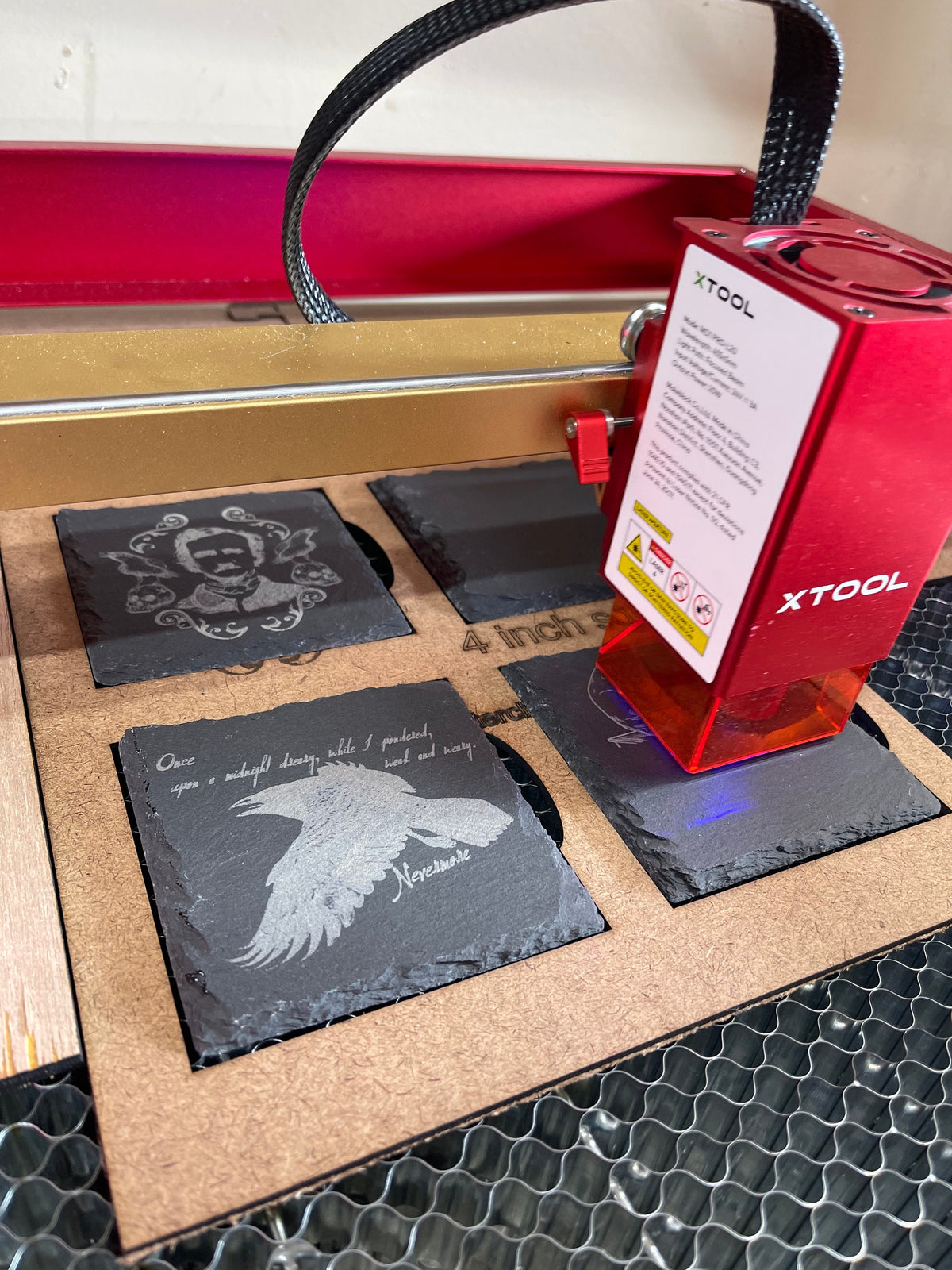 Edgar Allan Poe slate coasters