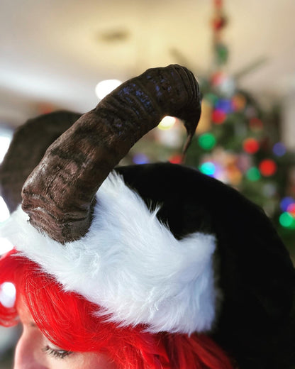 Krampus horned hat Rigid foam realistic