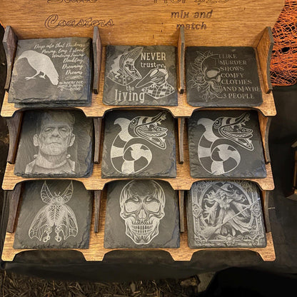 Edgar Allan Poe slate coasters