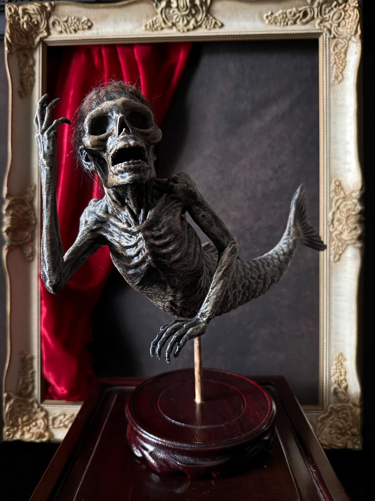 Handmade Fiji Mermaid Relic: Gothic Oddity Display