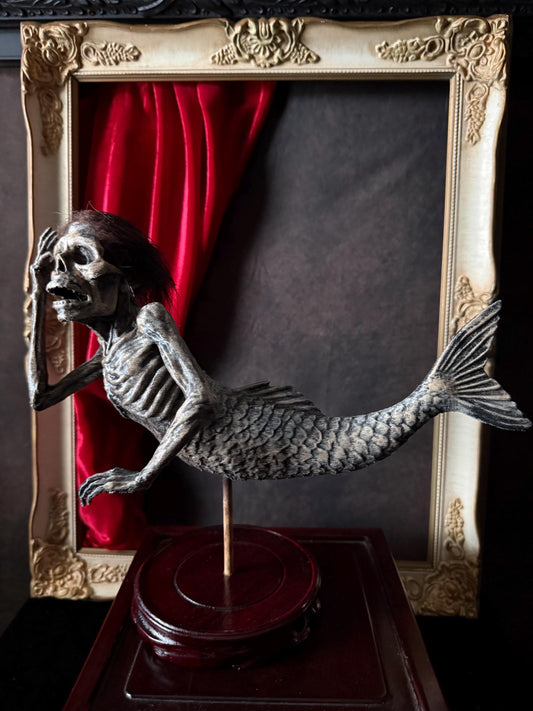 Handmade Fiji Mermaid Relic: Gothic Oddity Display