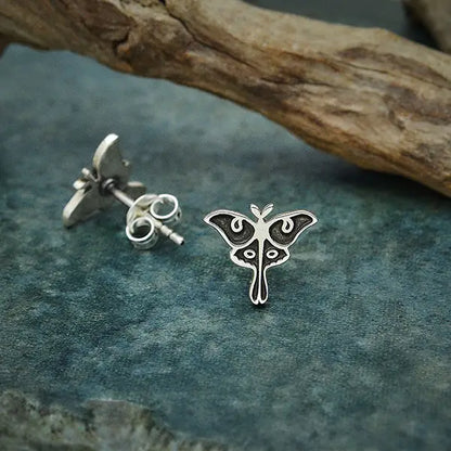 Sterling Silver Luna Moth Stud Earrings