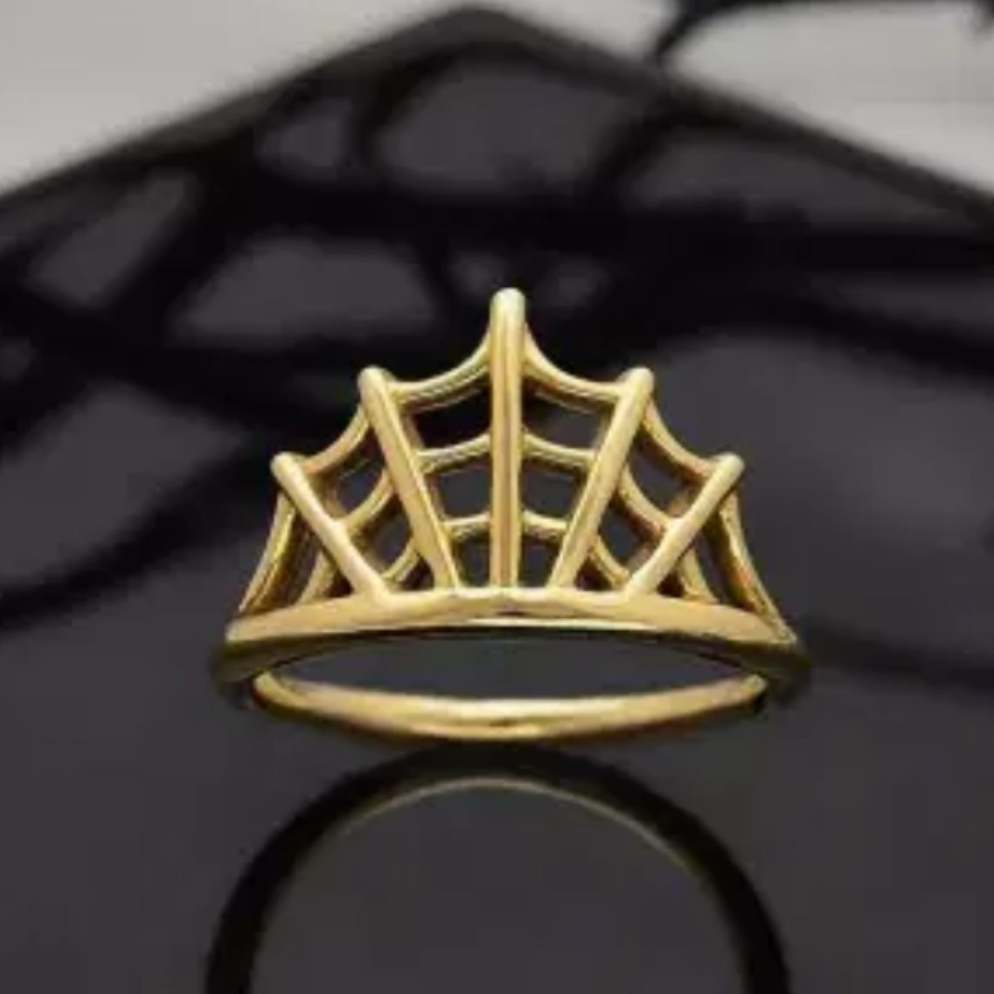 Bronze Spider Web Ring