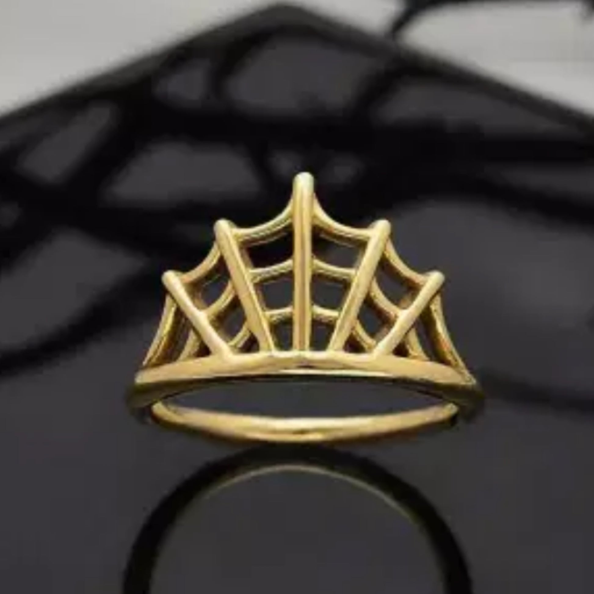 Bronze Spider Web Ring