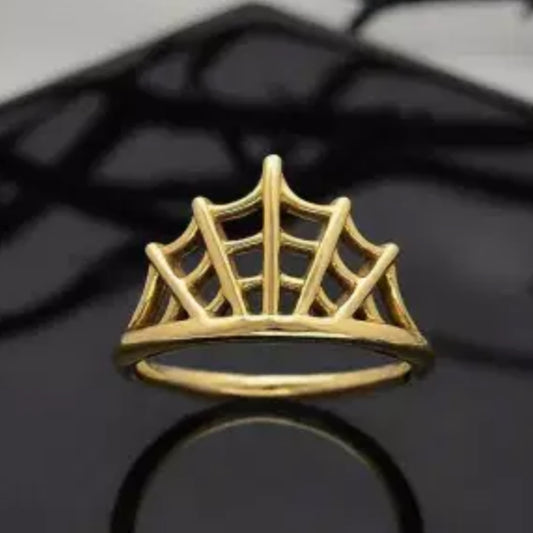 Bronze Spider Web Ring