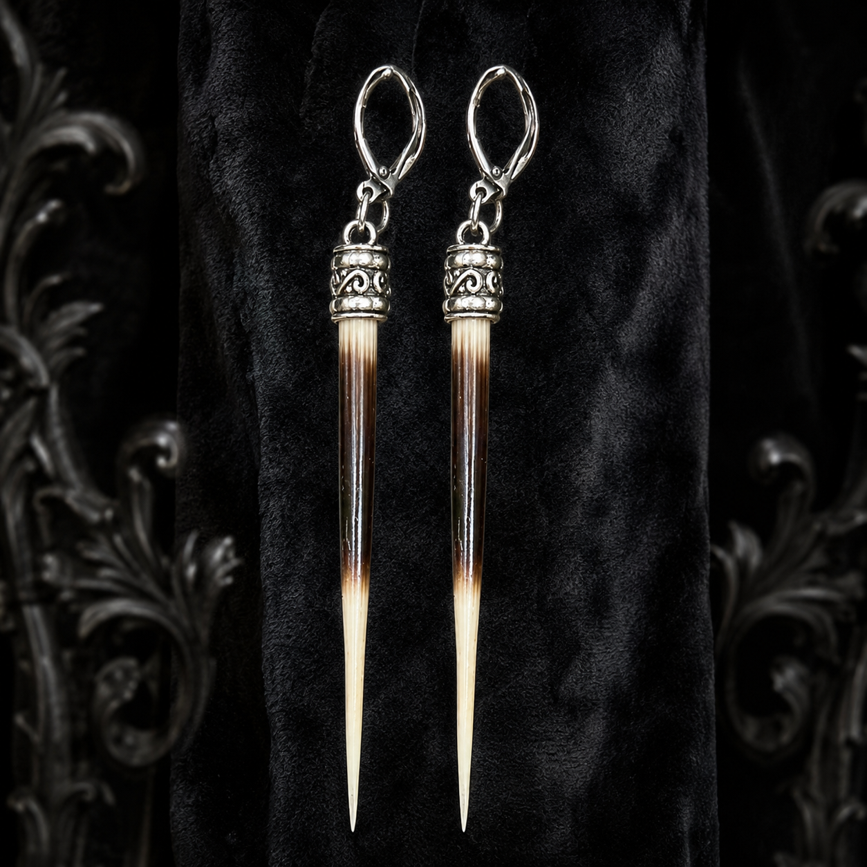 Natural Porcupine Quill Earrings