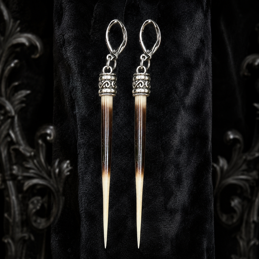 Natural Porcupine Quill Earrings