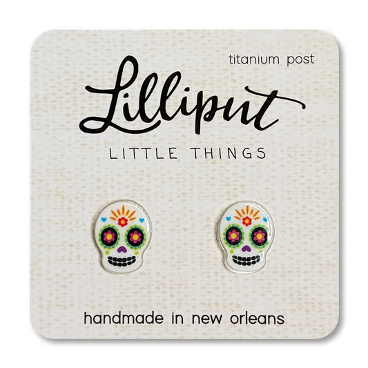 Sugar Skulls Lilliput Little Things stud earrings