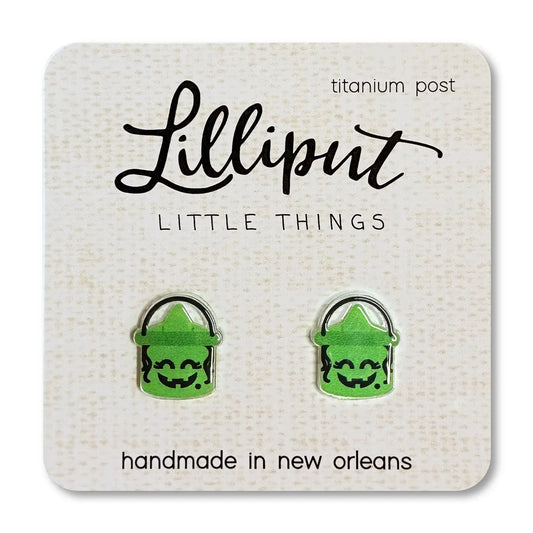 Retro Witch Bucket Lilliput Little Things stud earrings